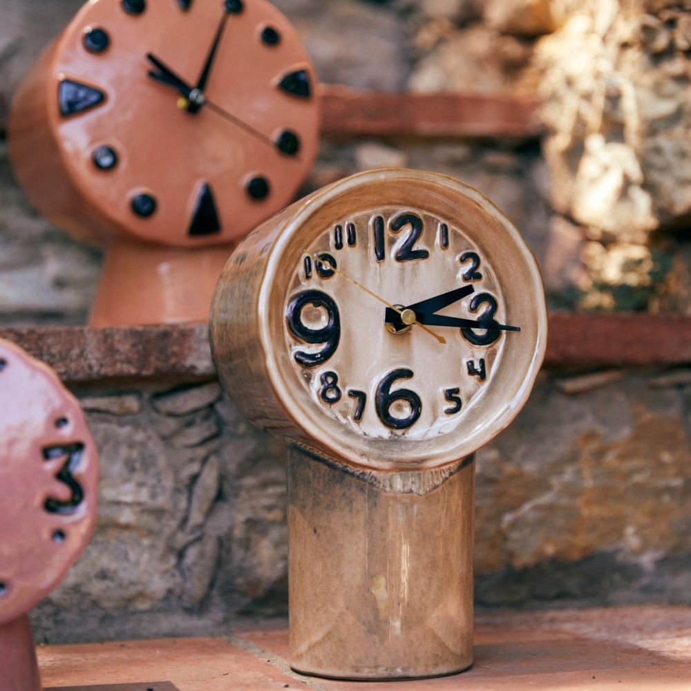 Retro Ceramic, Cream, Horloge, HK Living