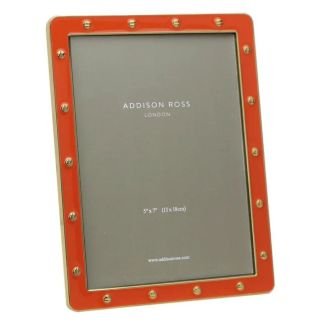 Orange Enamel & Gold Locket , Cadre Photo, Addison Ross