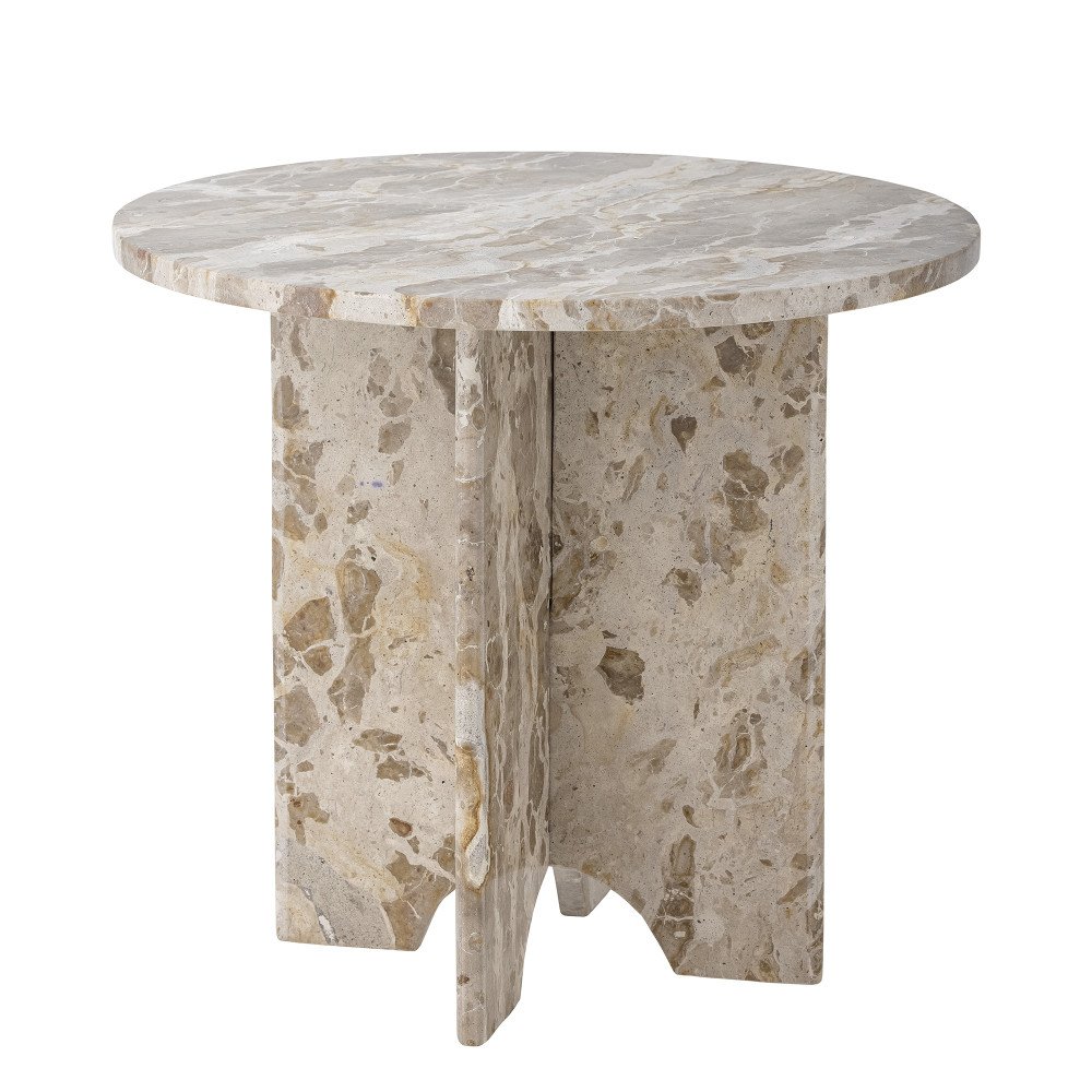 Jasmia, Table d'appoint en Marbre Brun, Bloomingvillr Jasmia, Table d'appoint en Marbre Brun, Bloomingvillr