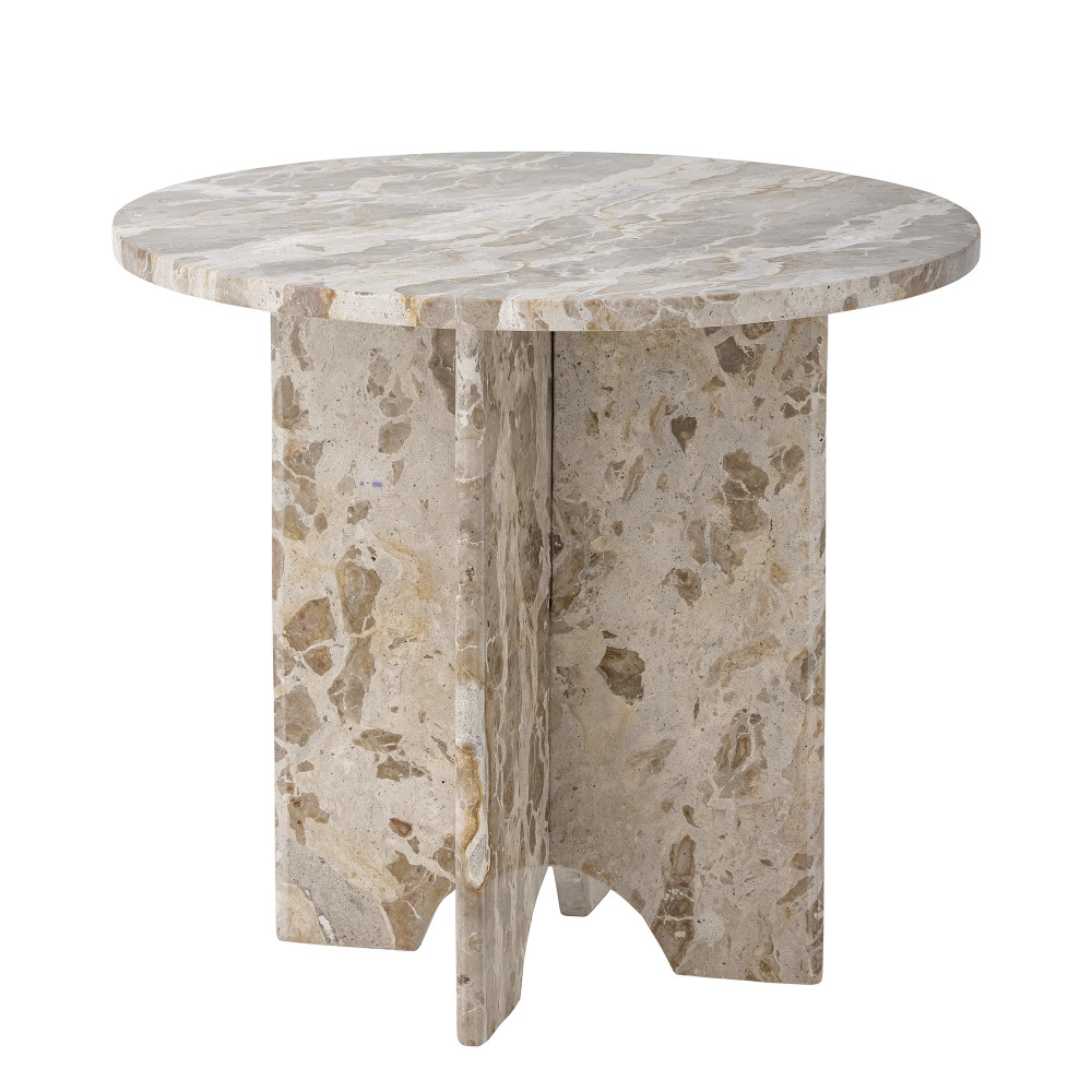 Jasmia, Table d'appoint en Marbre Brun, Bloomingvillr Jasmia, Table d'appoint en Marbre Brun, Bloomingvillr