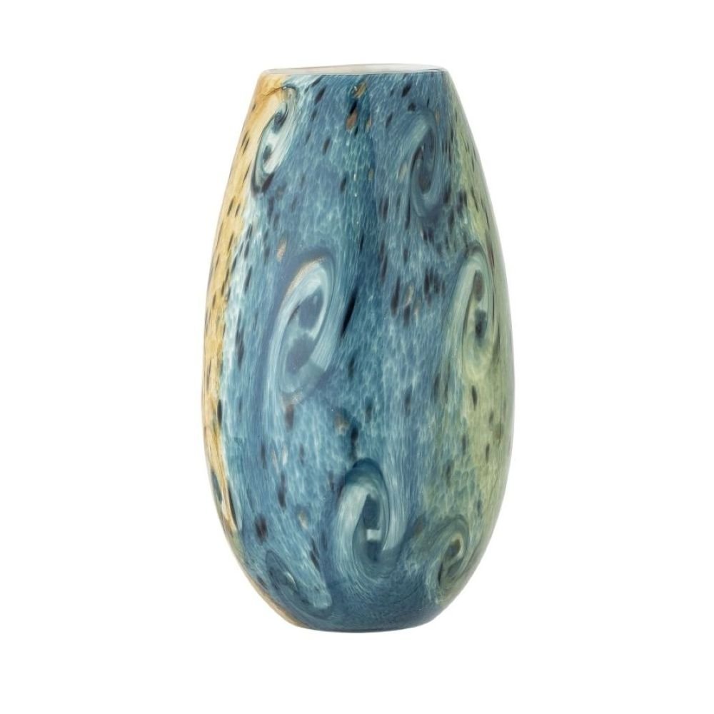 Kalian en Verre Bleu, Vase, Bloomingville