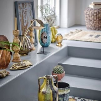 Kalian en Verre Bleu, Vase, Bloomingville