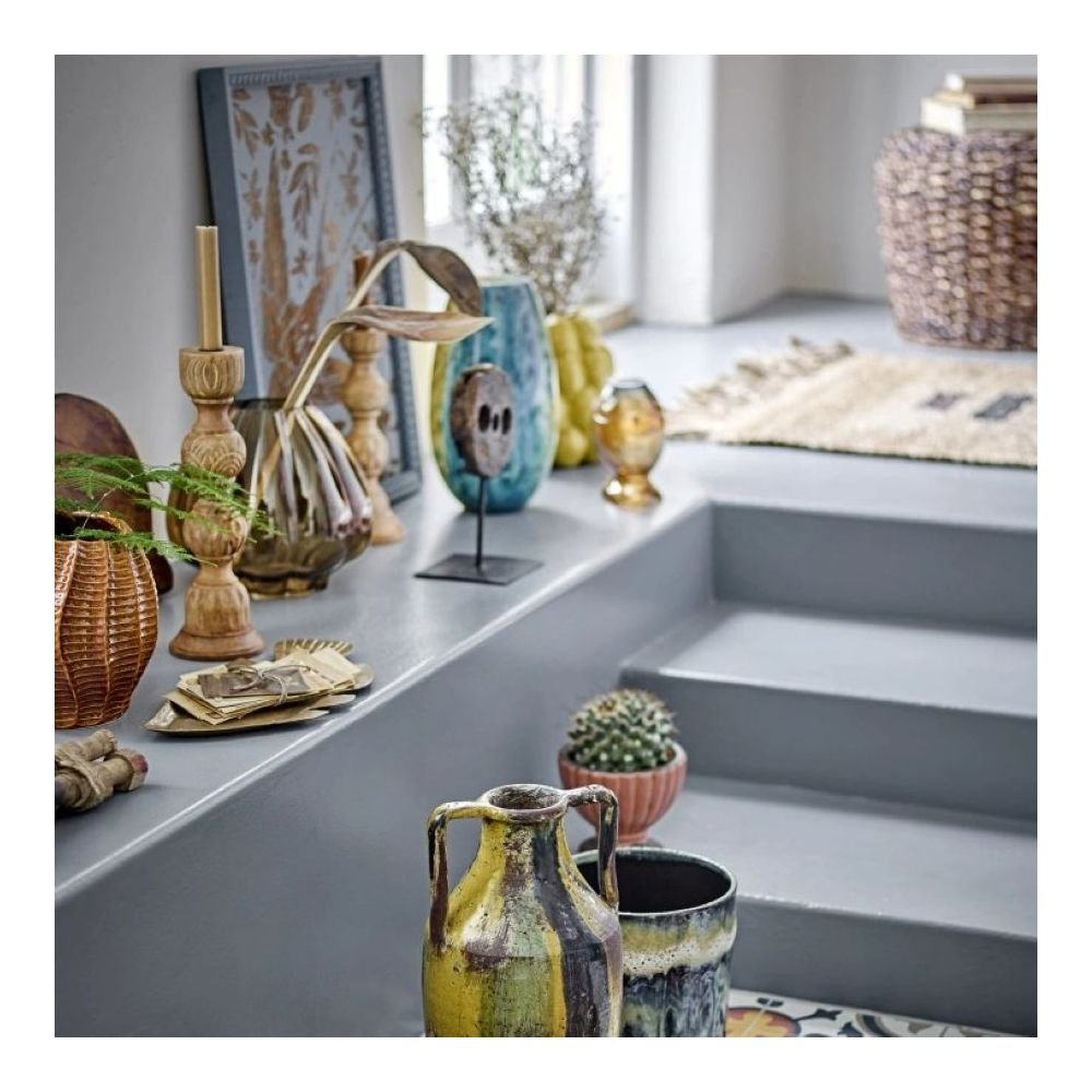 Kalian en Verre Bleu, Vase, Bloomingville