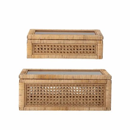 Lally, Set de 2 Boites en Rotin, Bloomingville