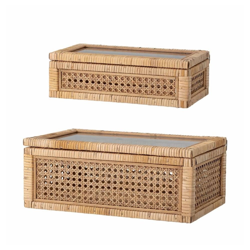 Lally, Set de 2 Boites en Rotin, Bloomingville