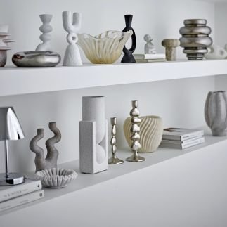 Metina Argent, Bougeoir, Bloomingville