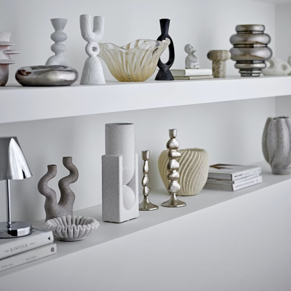 Metina Argent, Bougeoir, Bloomingville