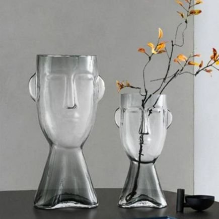 Vase VIsage en verre, Sélectionné par Hippotigre