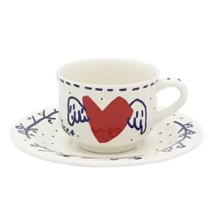 L'Archipel Sentimental, Coffret de 2 tasses & soucoupes à café, Faïencerie de Gien