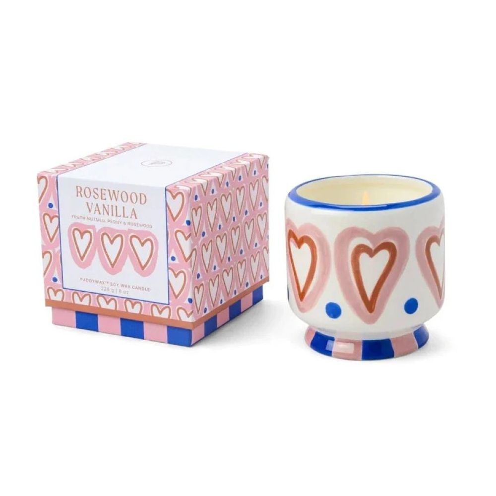 A dopo Heart, Rosewood Vanilla, Bougie parfumée, Paddywax