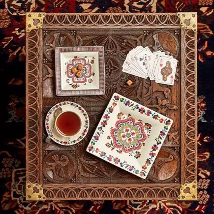 Chance Folle, Coffret de 2 tasses & soucoupes à thé, Faïencerie de Gien