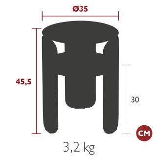 Bebop, Pesto, Table d'appoint Ø35, Fermob