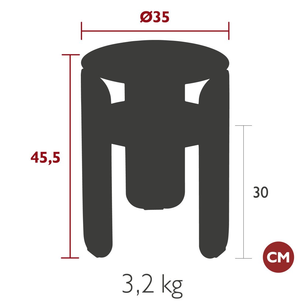Bebop, Pesto, Table d'appoint Ø35, Fermob