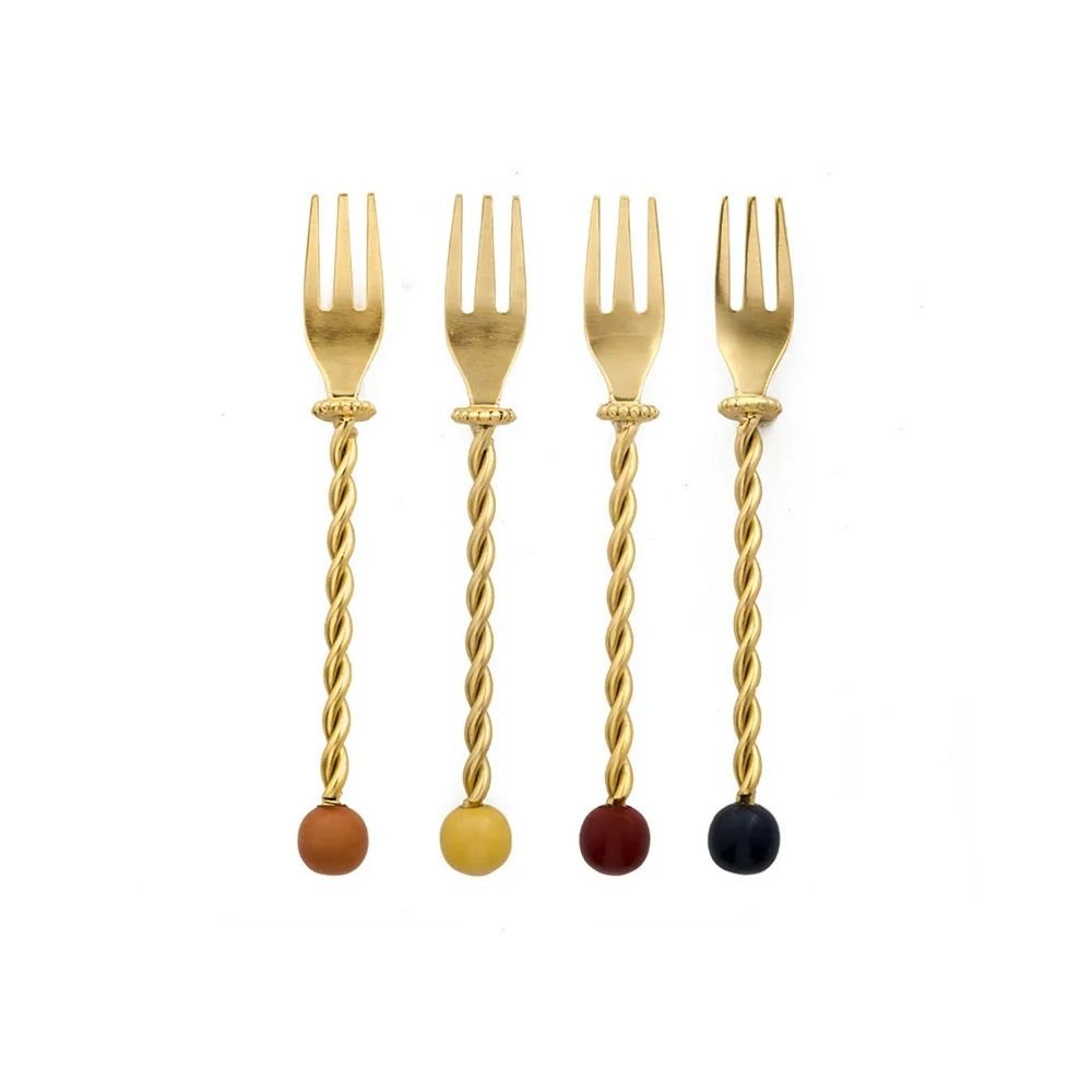  Torchon, Set de 4 couverts à Dessert, Bitossi Home