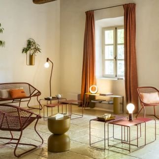 Oulala, Lot de 3 Tables Gigognes, Tonka / Muscade / Beige latte , Fermob