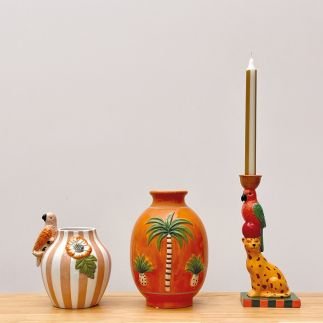 Oiseau rayure rose, Vase, Opjet Paris