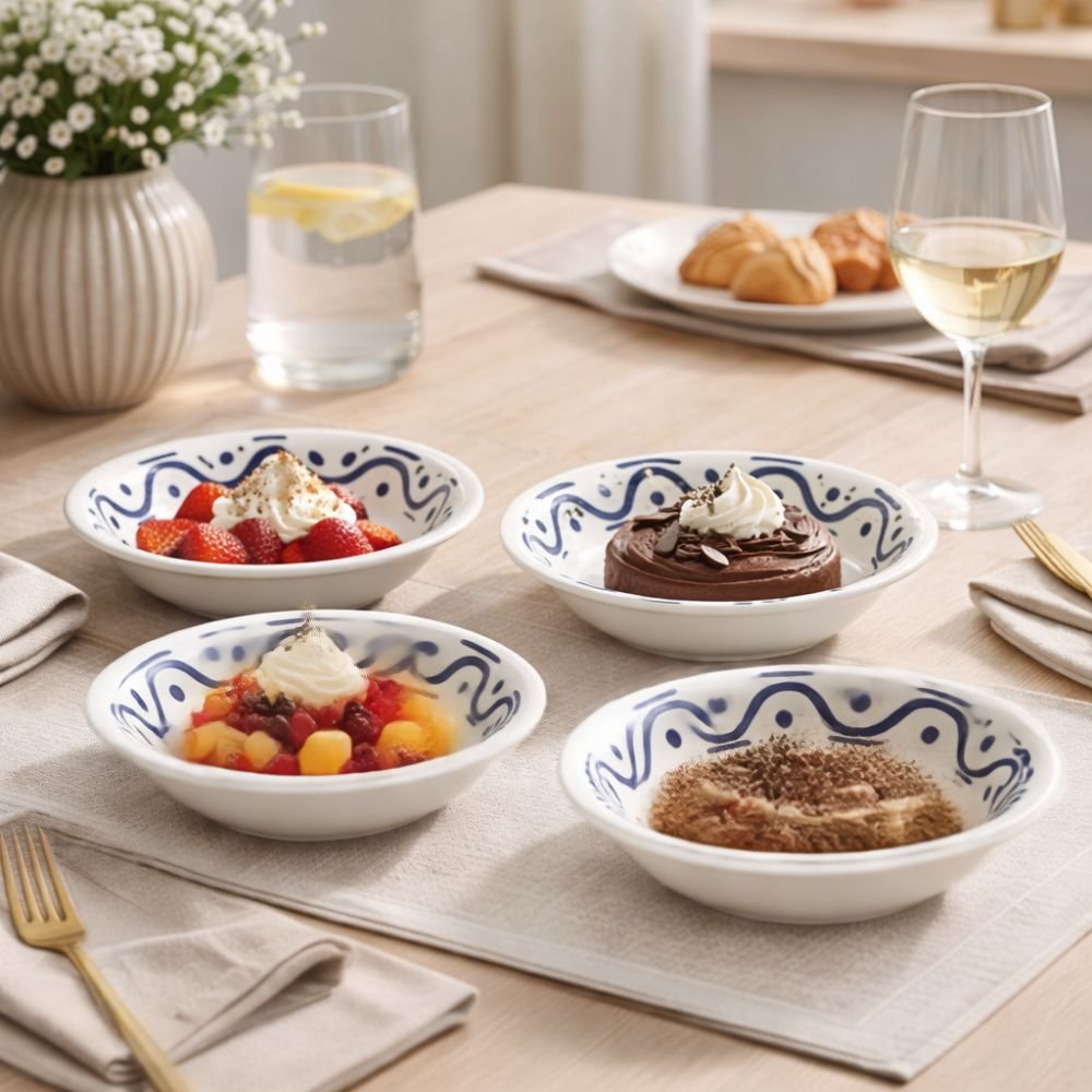 L'Archipel Sentimental, Coffret de 4 coupes individuelles, Faïencerie de Gien