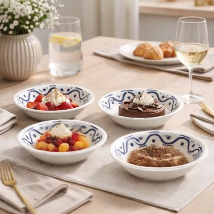 L'Archipel Sentimental, Coffret de 4 coupes individuelles, Faïencerie de Gien