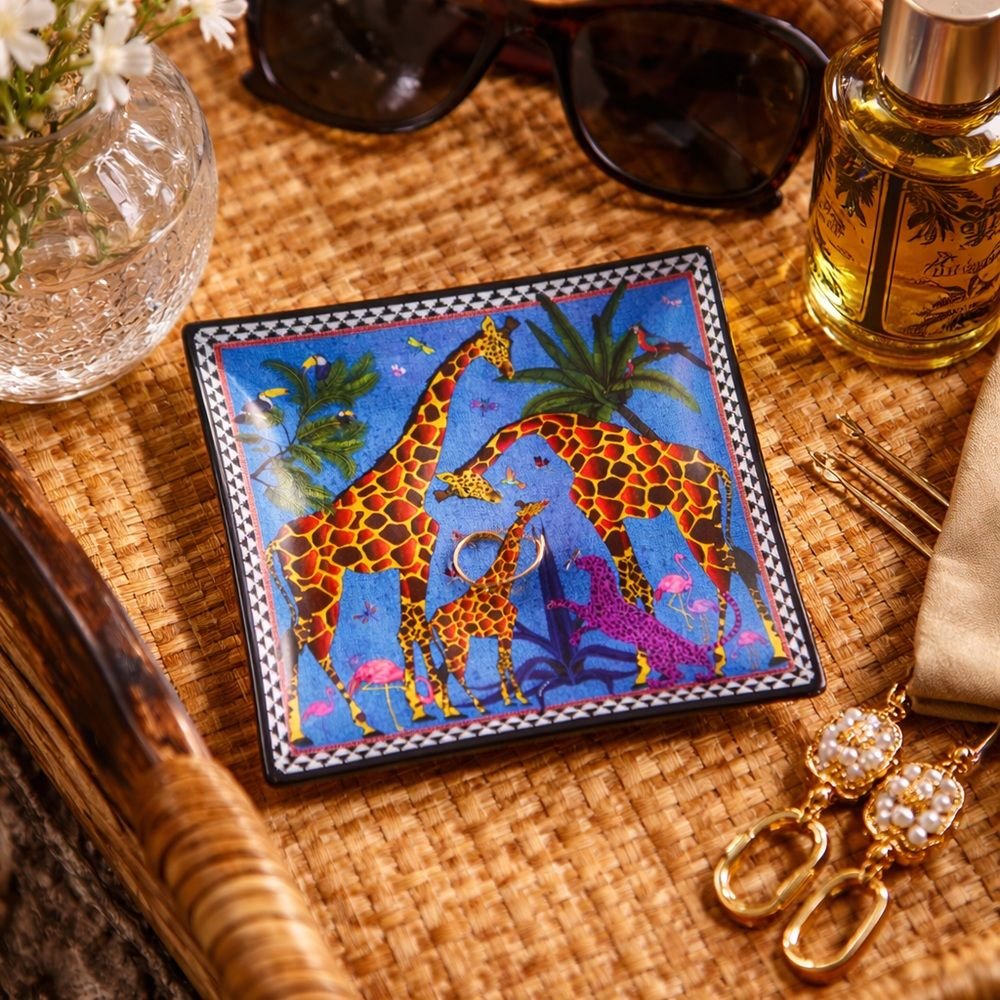 Giraffe Blue, Vide-Poche en Verre, Ortigia