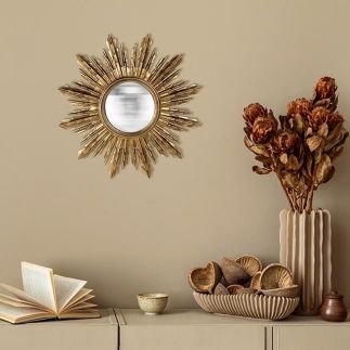 copy of MIROIR CONVEXE DORE PLUMES DIAM 35CM