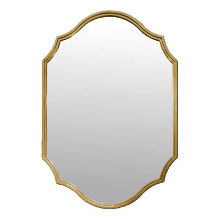 copy ofMiroir rectangulaire barbier métal doré 80x60cm, Emde