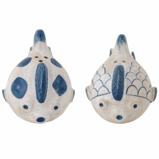 Fugu, Ensemble Salière et Poivrier, Bleu, Bloomingville Fugu, Ensemble Salière et Poivrier, Bleu, Bloomingville