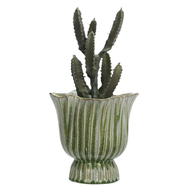 Cache-Pot Green Stripes, Madam Stoltz
