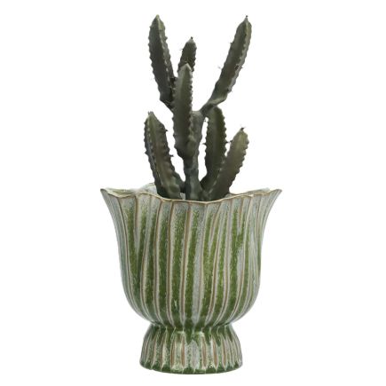 Cache-Pot Green Stripes, Madam Stoltz