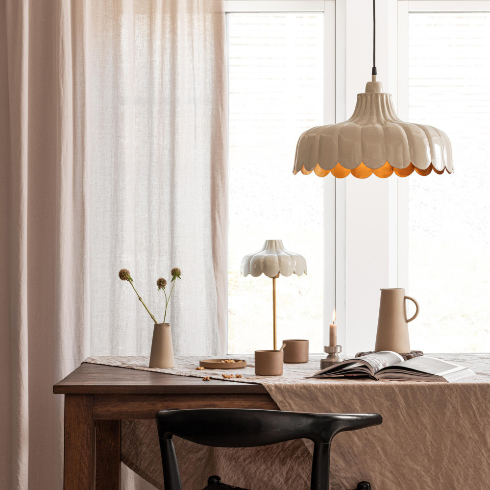 Moon, Lampe de table en terre cuite Moon, Lampe de table en terre cuite